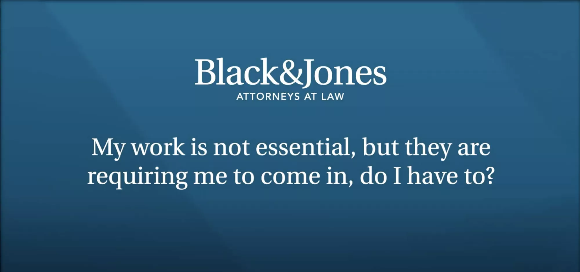 Text "My work is not essential, but they are requiring me to come in, do I have to?"