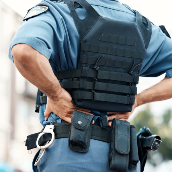 back of policeman